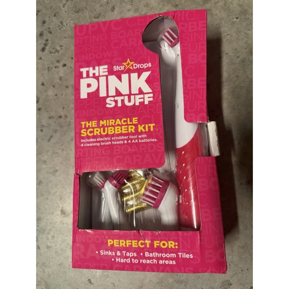 The Pink Stuff Miracle Scrubber Kit - 4 Cleaning Brush Heads